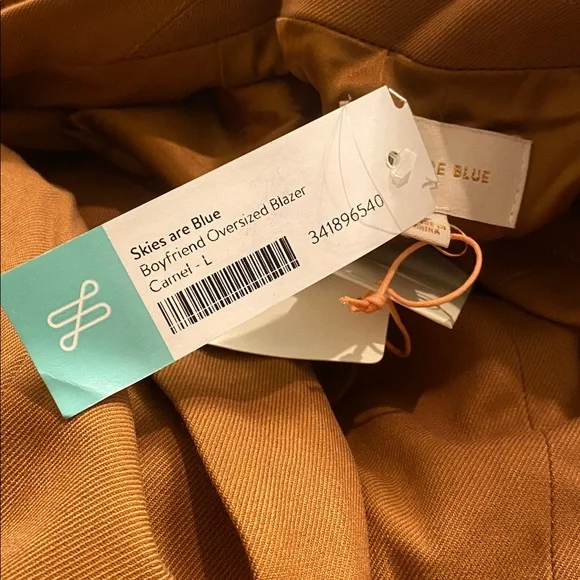 SKIES ARE BLUE Boyfriend Oversized Blazer - L - Picture 10 of 13